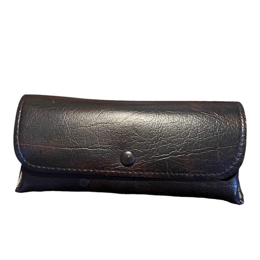 Leather glasses case with pocket clip